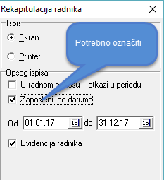 REKAPITILACIJA RADNIKA