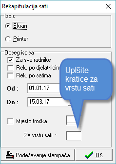 REKAPITULACIJA VRSTE SATI